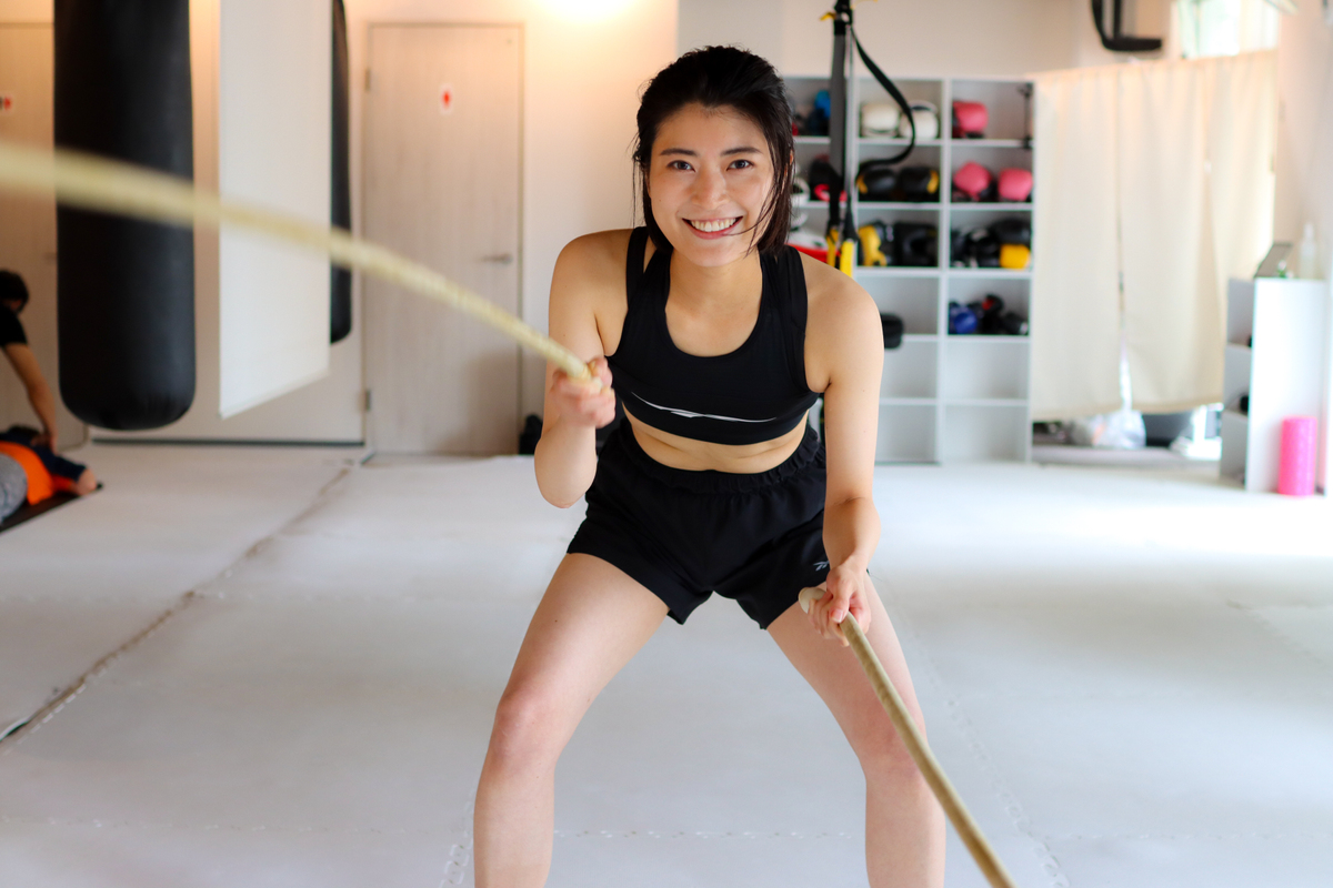 トレーニング風景 - バトルロープ